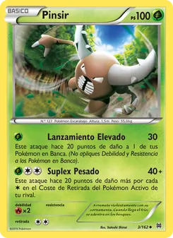 Carta Pinsir de la expansión Turbo Impulso, número 3/162