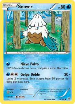 Carta Snover de la expansión Turbo Impulso, número 39/162