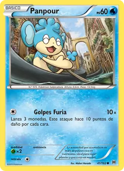 Carta Panpour de la expansión Turbo Impulso, número 41/162