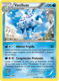 Carta Vanilluxe de la expansión Turbo Impulso, número 45/162