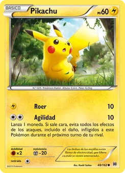 Carta Pikachu de la expansión Turbo Impulso, número 48/162