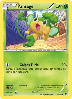 Carta Pansage de la expansión Turbo Impulso, número 5/162