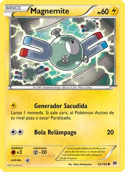 Carta Magnemite de la expansión Turbo Impulso, número 52/162