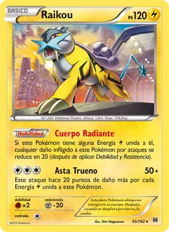 Carta Raikou de la expansión Turbo Impulso, número 55/162