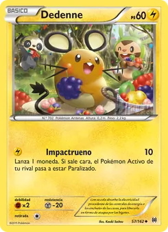 Carta Dedenne de la expansión Turbo Impulso, número 57/162