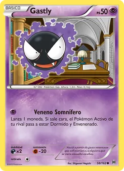 Carta Gastly de la expansión Turbo Impulso, número 58/162