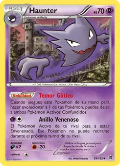 Carta Haunter de la expansión Turbo Impulso, número 59/162