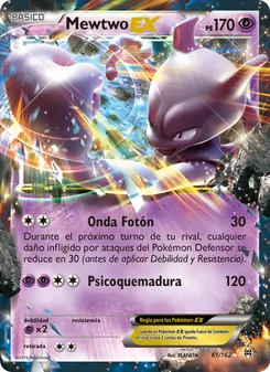 Carta Mewtwo EX de la expansión Turbo Impulso, número 61/162