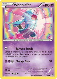 Carta Wobbuffet de la expansión Turbo Impulso, número 67/162