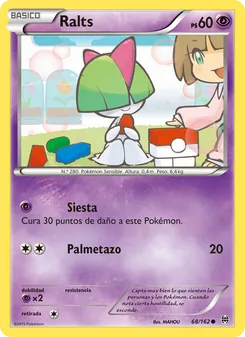 Carta Ralts de la expansión Turbo Impulso, número 68/162