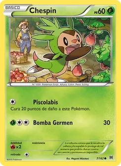 Carta Chespin de la expansión Turbo Impulso, número 7/162