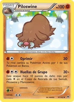 Carta Piloswine de la expansión Turbo Impulso, número 81/162