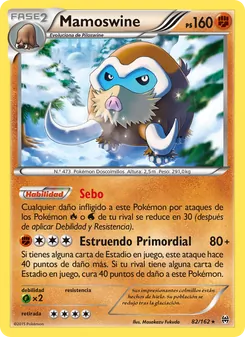 Carta Mamoswine de la expansión Turbo Impulso, número 82/162