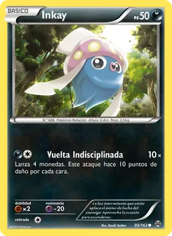 Carta Inkay de la expansión Turbo Impulso, número 93/162