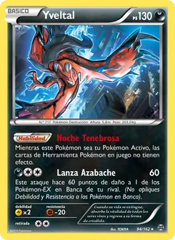 Carta Yveltal de la expansión Turbo Impulso, número 94/162
