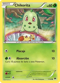 Carta Chikorita de la expansión TURBOLímite, número 1/122