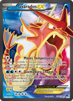 Carta Gyarados EX de la expansión TURBOLímite, número 114/122