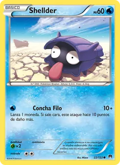 Carta Shellder de la expansión TURBOLímite, número 22/122