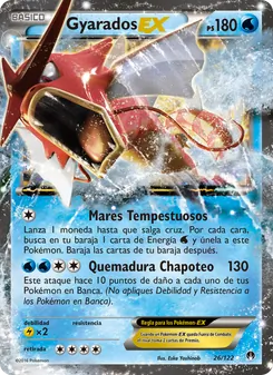 Carta Gyarados EX de la expansión TURBOLímite, número 26/122