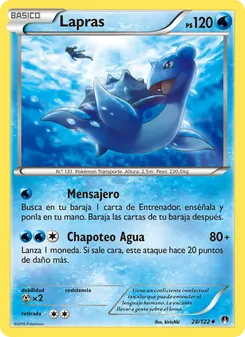 Carta Lapras de la expansión TURBOLímite, número 28/122
