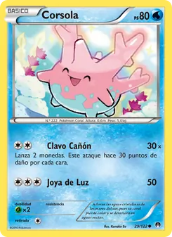 Carta Corsola de la expansión TURBOLímite, número 29/122