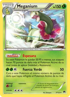 Carta Meganium de la expansión TURBOLímite, número 3/122