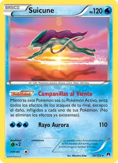 Carta Suicune de la expansión TURBOLímite, número 30/122