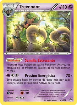Carta Trevenant de la expansión TURBOLímite, número 65/122