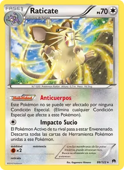 Carta Raticate de la expansión TURBOLímite, número 88/122