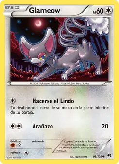 Carta Glameow de la expansión TURBOLímite, número 93/122