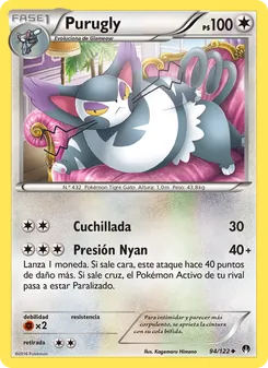 Carta Purugly de la expansión TURBOLímite, número 94/122