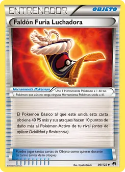 Carta Faldón Furia Luchadora de la expansión TURBOLímite, número 99/122