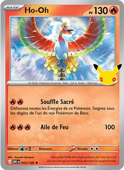 Carte Ho-Oh de l'extension 30ᵉ Anniversaire, numéro 012/128