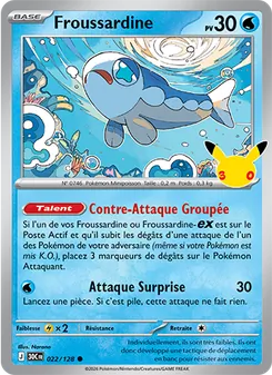 Carte Froussardine de l'extension 30ᵉ Anniversaire, numéro 022/128