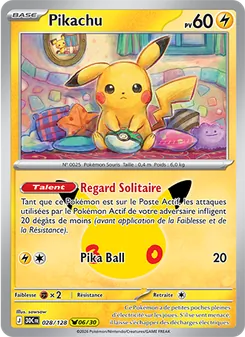 Carte Pikachu de l'extension 30ᵉ Anniversaire, numéro 028/128