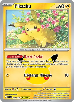 Carte Pikachu de l'extension 30ᵉ Anniversaire, numéro 033/128