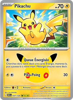 Carte Pikachu de l'extension 30ᵉ Anniversaire, numéro 037/128