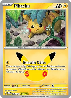 Carte Pikachu de l'extension 30ᵉ Anniversaire, numéro 038/128