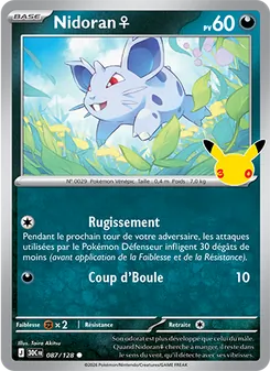 Carte Nidoran♀ de l'extension 30ᵉ Anniversaire, numéro 087/128