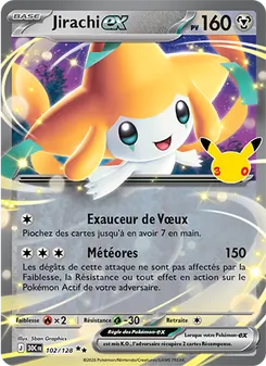 Carte Jirachi-ex de l'extension 30ᵉ Anniversaire, numéro 102/128