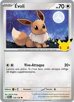 Carte Évoli de l'extension 30ᵉ Anniversaire, numéro 118/128