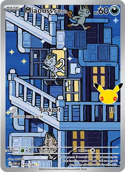 Carte Miaouss d'Alola de l'extension 30ᵉ Anniversaire, numéro 139/128