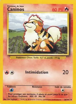 Carte Caninos de l'extension Set de Base, numéro 28/102