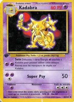 Carte Kadabra de l'extension Set de Base, numéro 32/102