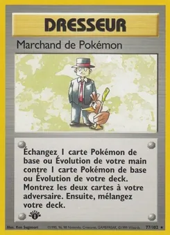 Carte Marchand de Pokémon de l'extension Set de Base, numéro 77/102