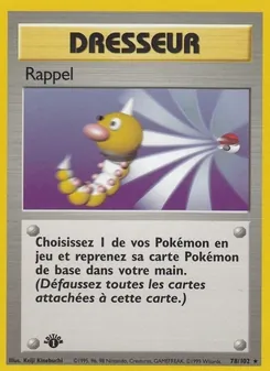 Carte Rappel de l'extension Set de Base, numéro 78/102