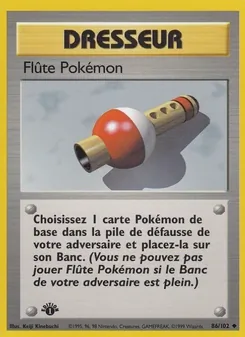 Carte Flûte Pokémon de l'extension Set de Base, numéro 86/102