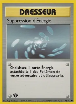 Carte Suppression d'Énergie de l'extension Set de Base, numéro 92/102