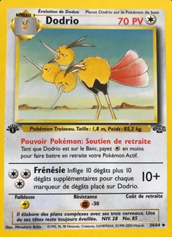 Carte Dodrio de l'extension Jungle, numéro 34/64
