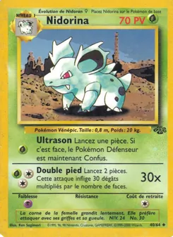 Carte Nidorina de l'extension Jungle, numéro 40/64